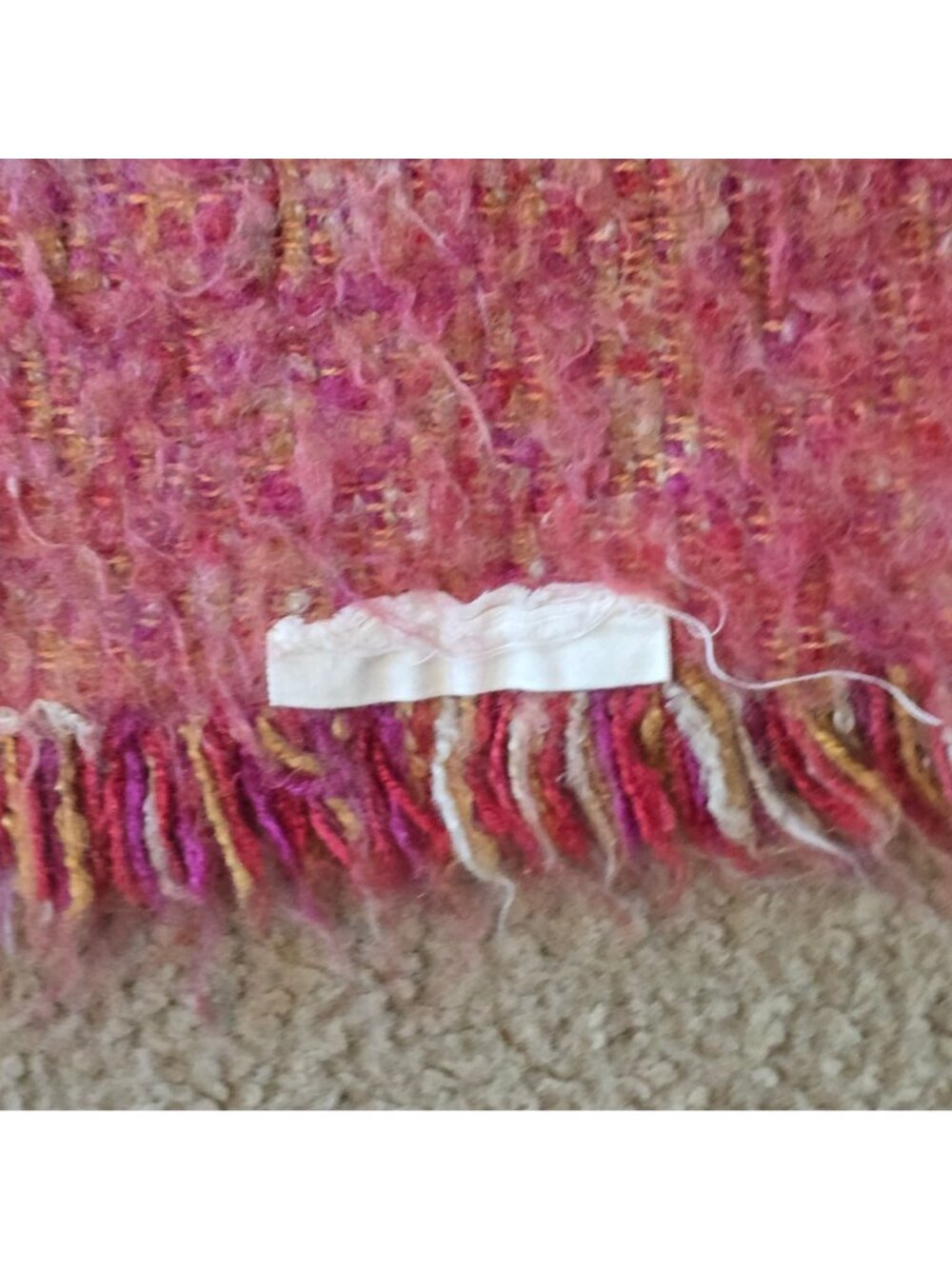 Anthropologie Tania Throw Blanket & Pillow Covers Red/Orange Ombre - Picture 4 of 8